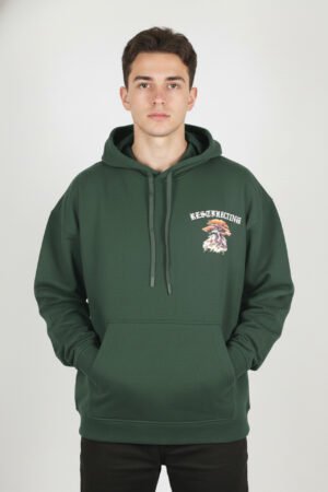 Olive Green Oversized Drop Shoulder Heavyweight Hoodie