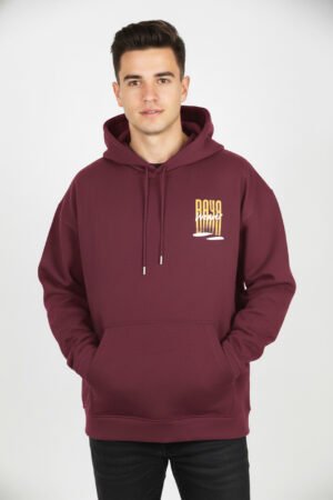 Maroon Oversized Drop Shoulder Heavyweight Hoodie