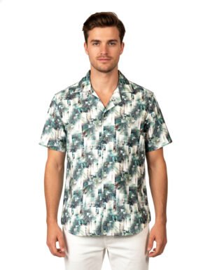 BAYA WEAVER Cuban Collar Shirt - Trendy Multi-Color AOP