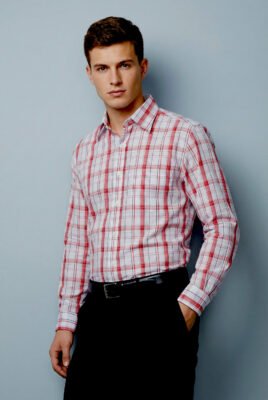 Men's Premium Red Check Formal Shirt