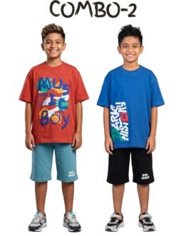 Boys Oversize T-Shirt & Shorts Special Combo Pack- 2 (Pack of 2)
