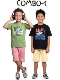 Boys Oversize T-Shirt & Shorts Special Combo Pack- 1 (Pack of 2)